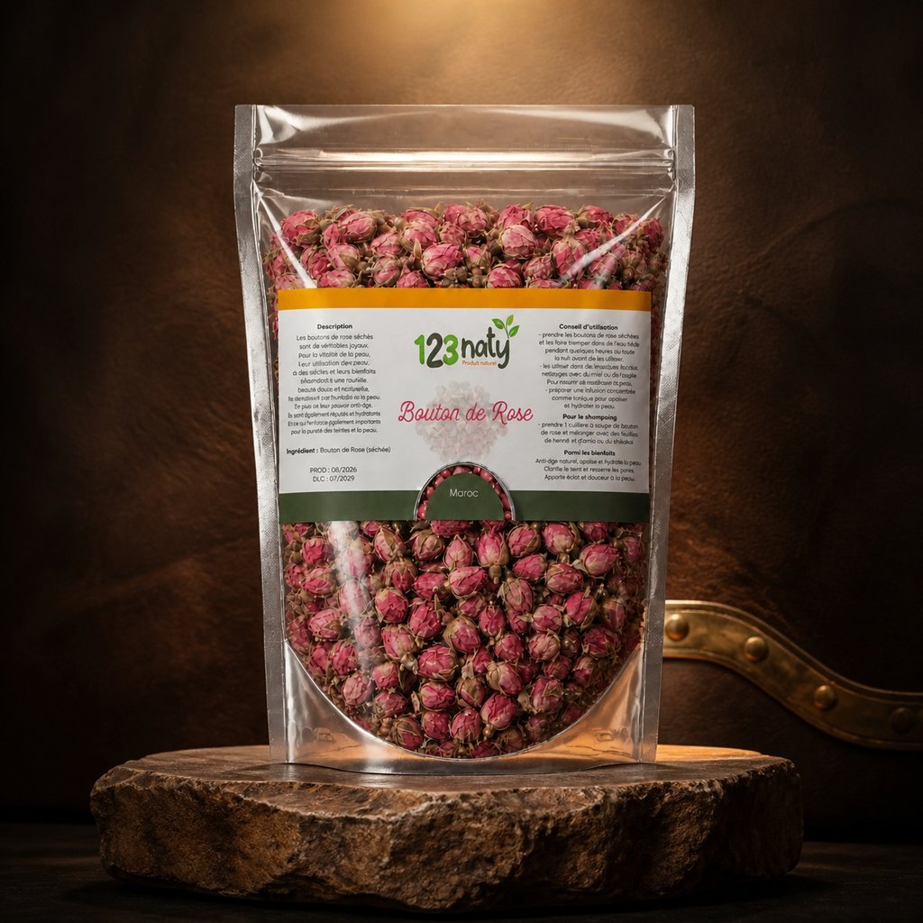 1kg Bouton de Rose Séchée | 123NATY — Présentation premium