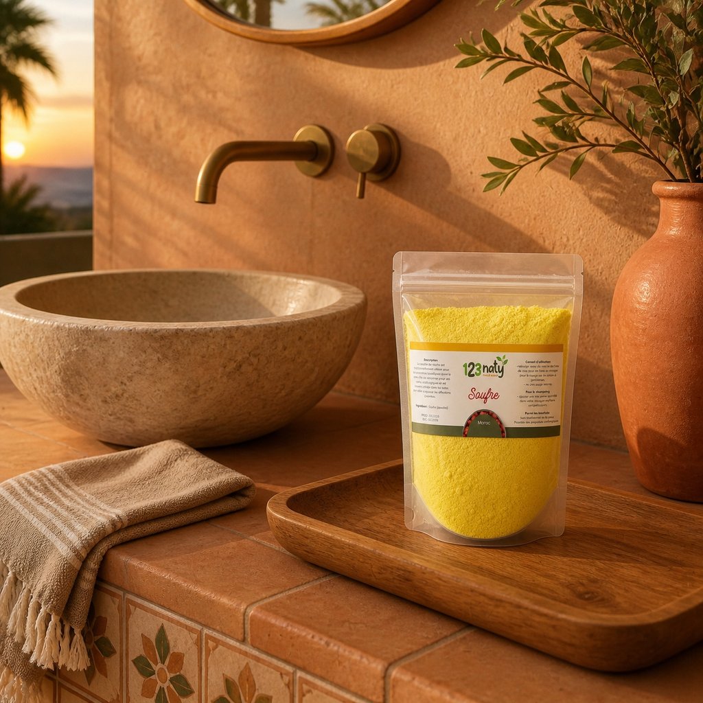 Soufre en poudre 1 kg | 123NATY — Mise en scène d'usage