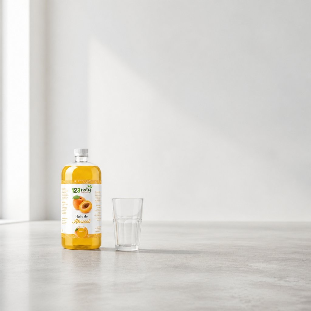 1L Huile d'Abricot | 123NATY — Taille réelle du produit