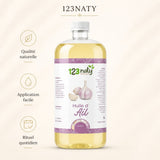 1L Huile d'Ail | 123NATY — Infographie bénéfices clés