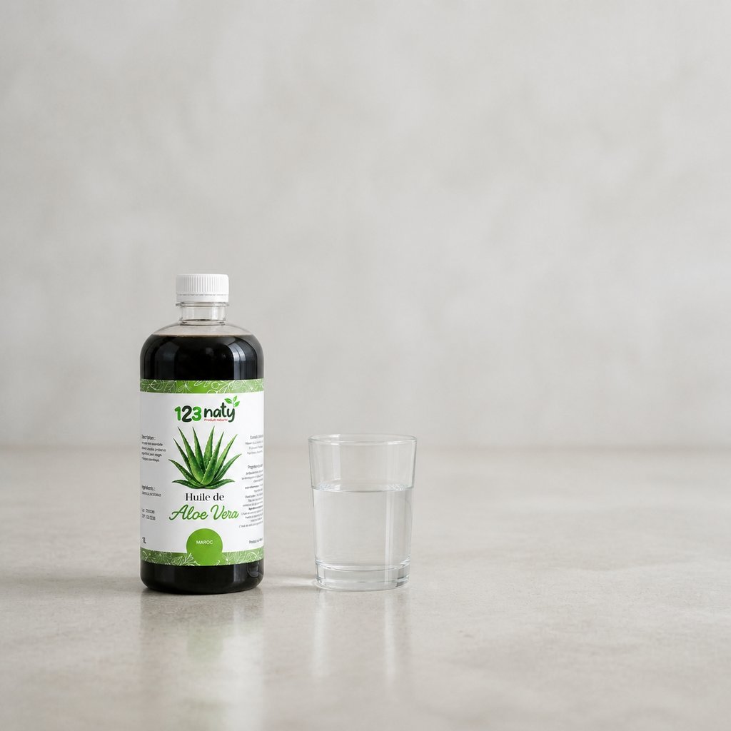 1L Huile d'Alové Vera | 123NATY — Taille réelle du produit