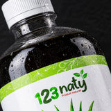 1L Huile d'Alové Vera | 123NATY — Détail macro du flacon