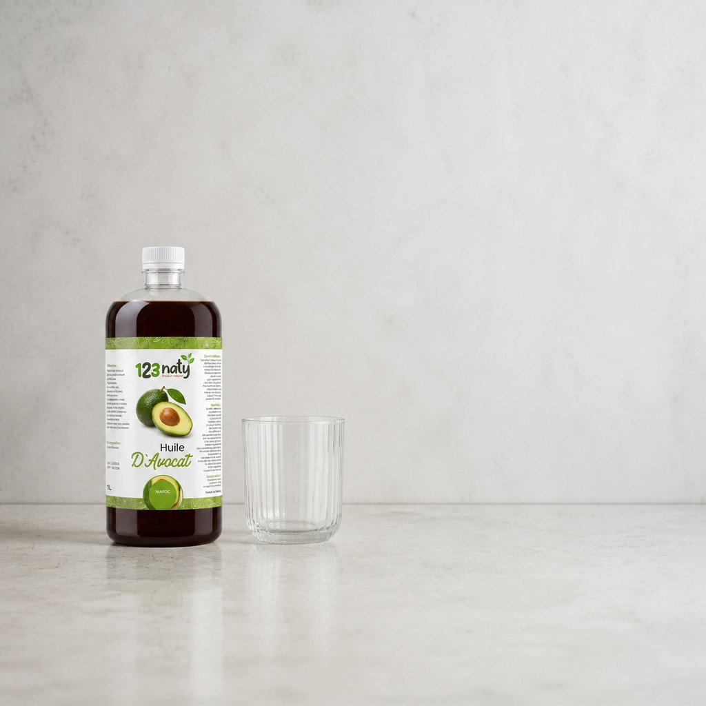 1L Huile d'Avocat | 123NATY — Taille réelle du produit