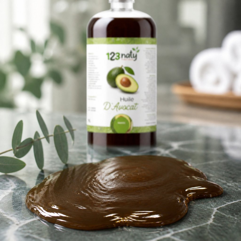 1L Huile d'Avocat | 123NATY — Texture en gros plan