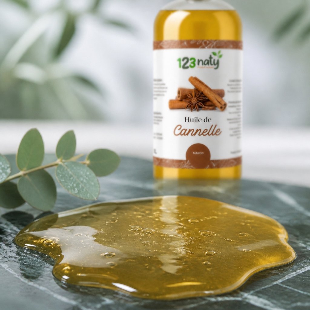 1L Huile de Cannelle | 123NATY — Texture en gros plan