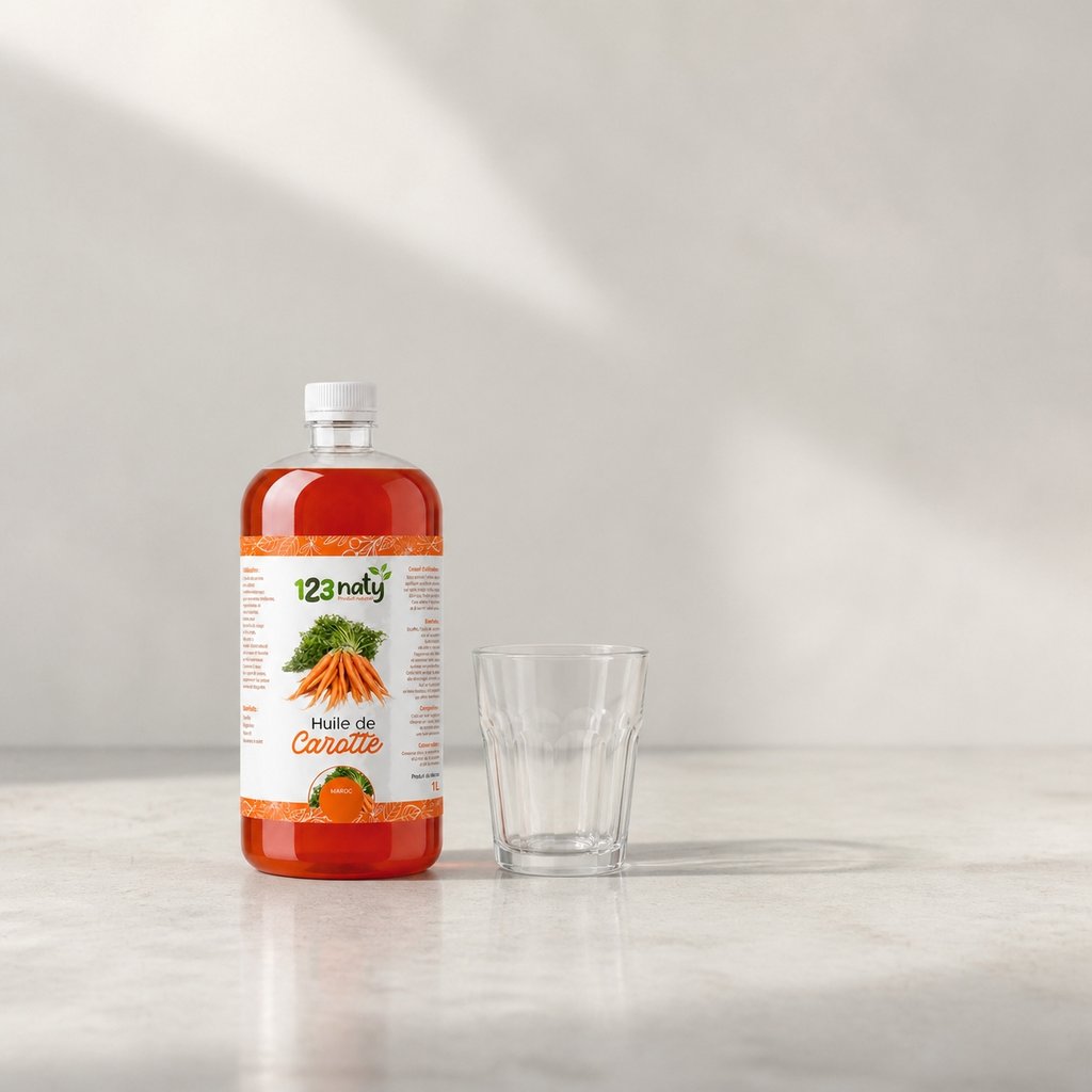 1L Huile de Carotte | 123NATY — Taille réelle du produit