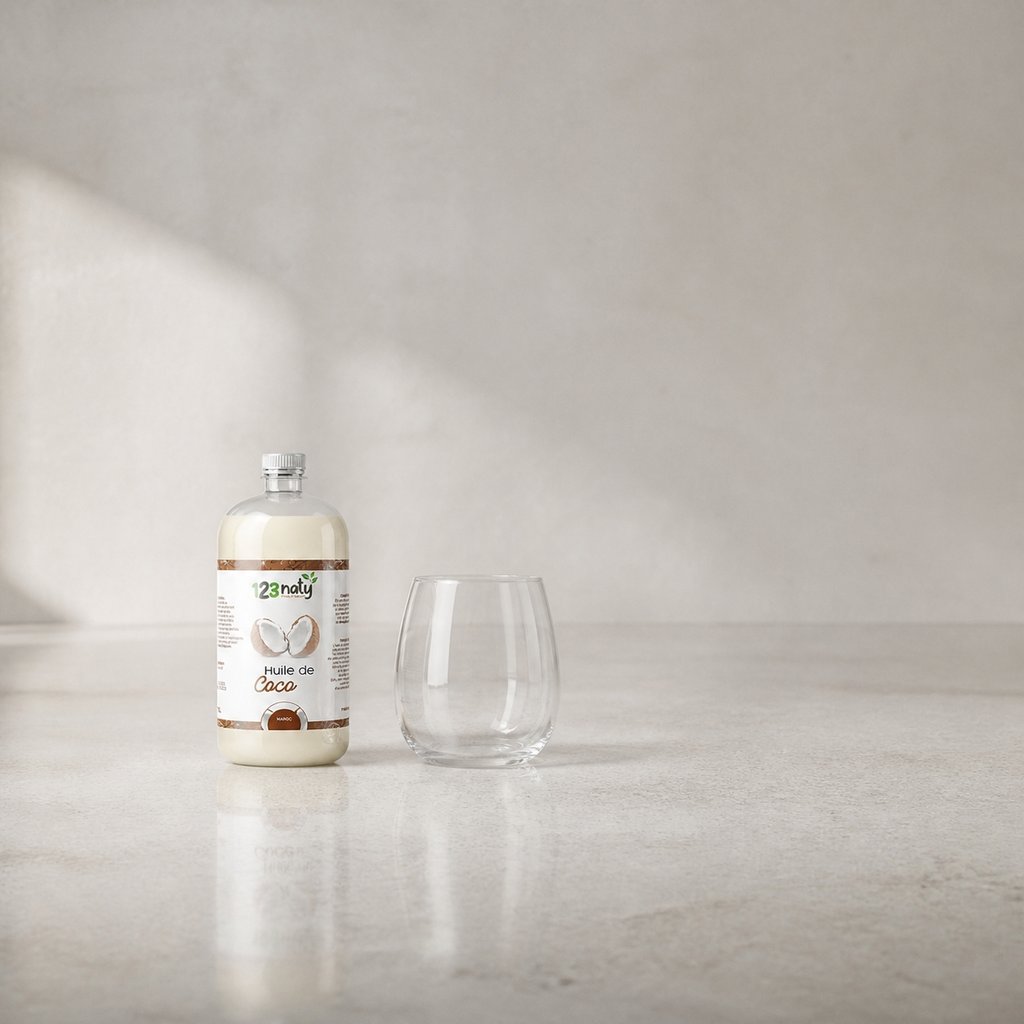 1L Huile de Coco | 123NATY — Taille réelle du produit