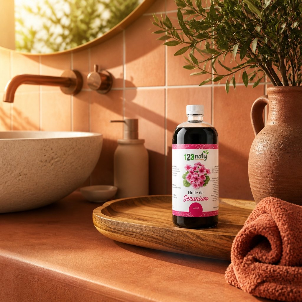 1L Huile de Geranium | 123NATY — Mise en scène d'usage