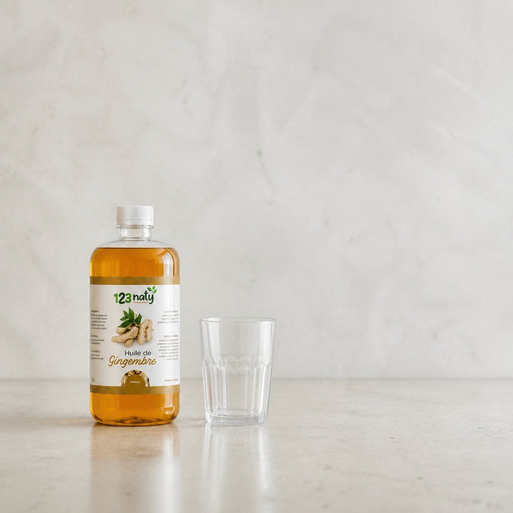 1L Huile de Gingembre – 100% Naturelle – Massage & Bien-être | 123NATY — Taille réelle du produit