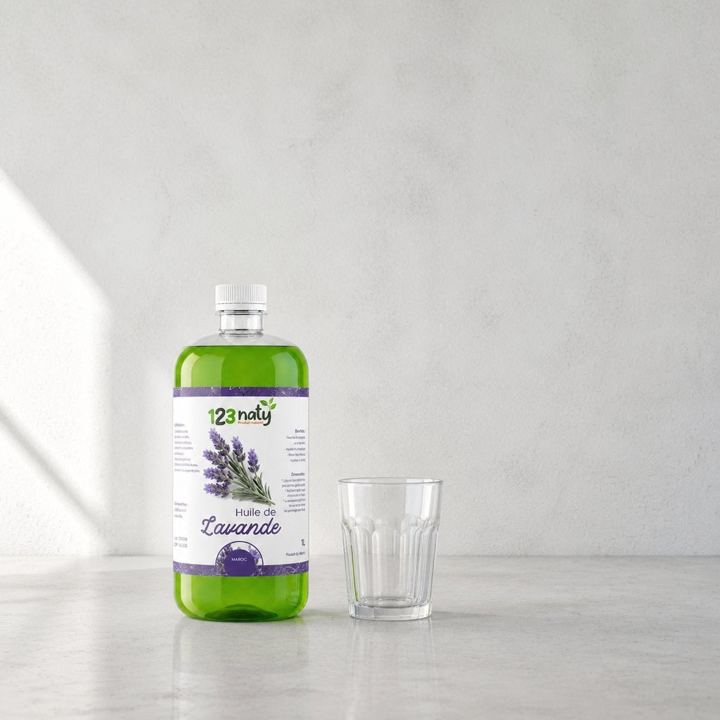 1L Huile de Lavande | 123NATY — Taille réelle du produit