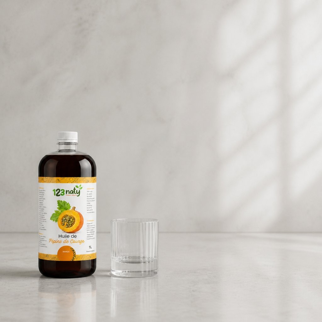 1L Huile de Pépin de Courge | 123NATY — Taille réelle du produit