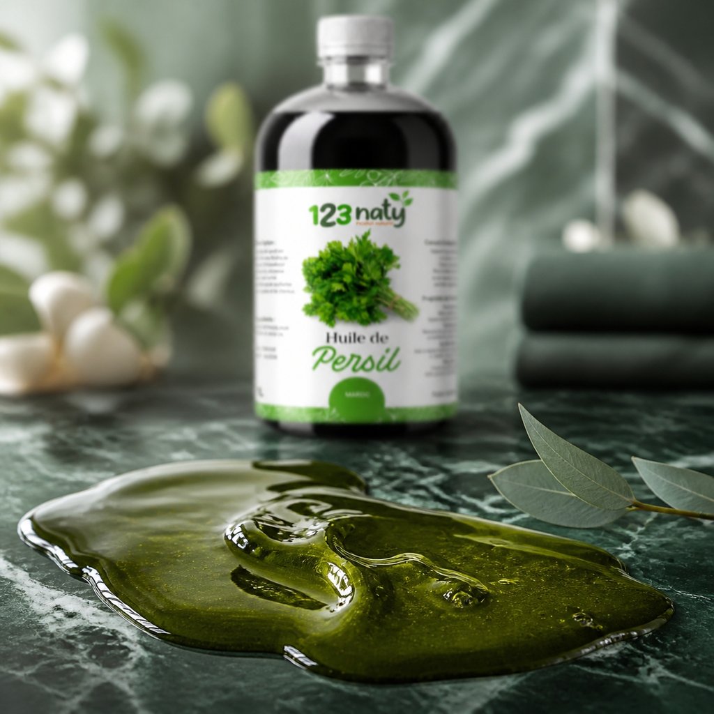 1L Huile de Persil | 123NATY — Texture en gros plan