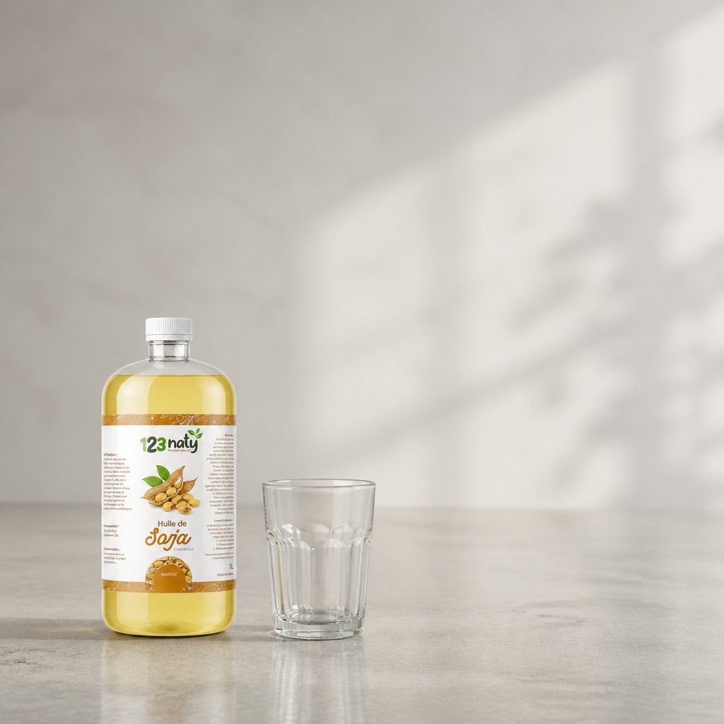 1L Huile de Soja Cosmétique | 123NATY — Taille réelle du produit