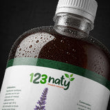1L Huile de Sauge Végétale – Soin du Corps et Massage Naturel | 123NATY — Détail macro du flacon