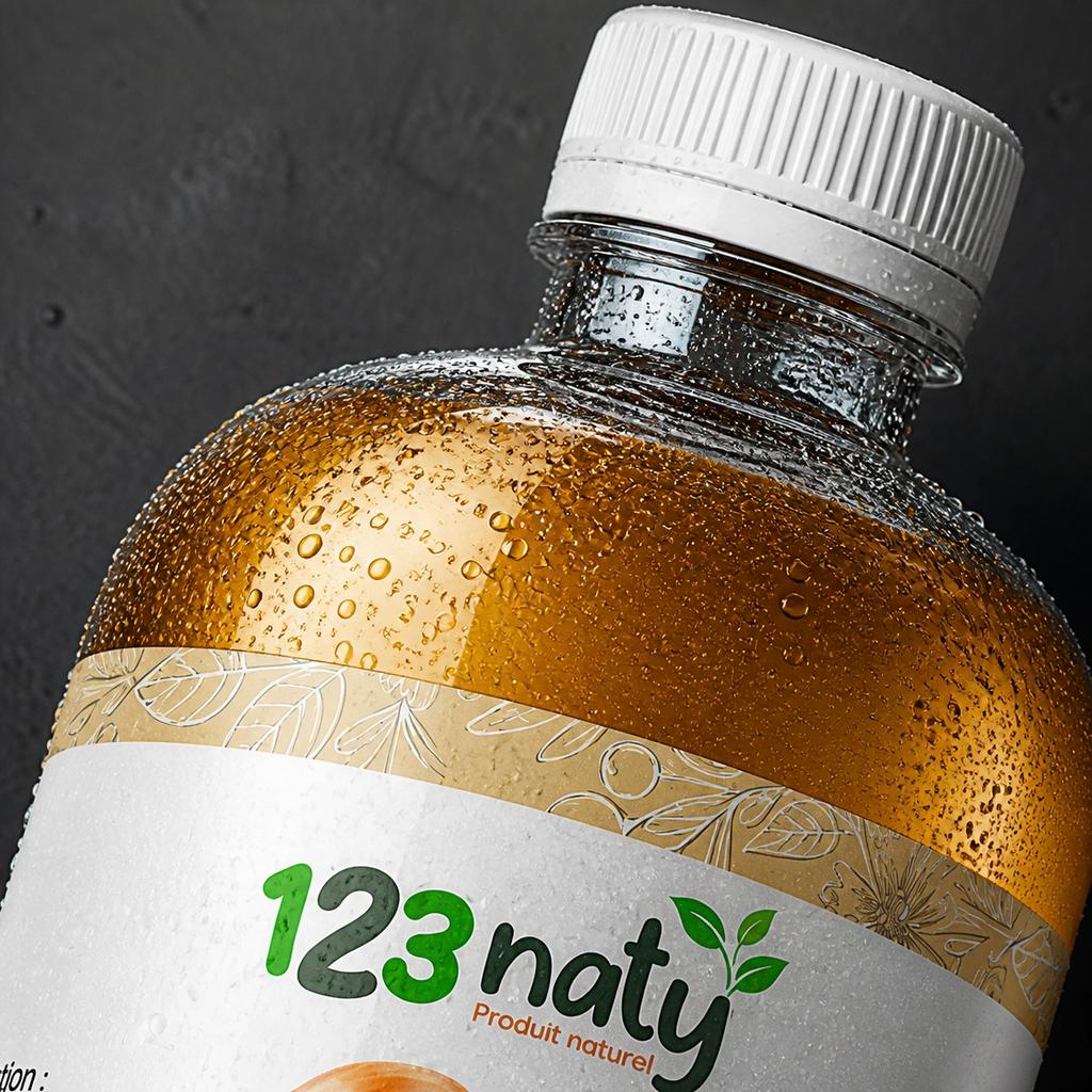 1L Huile d'Oignon | 123NATY — Détail macro du flacon