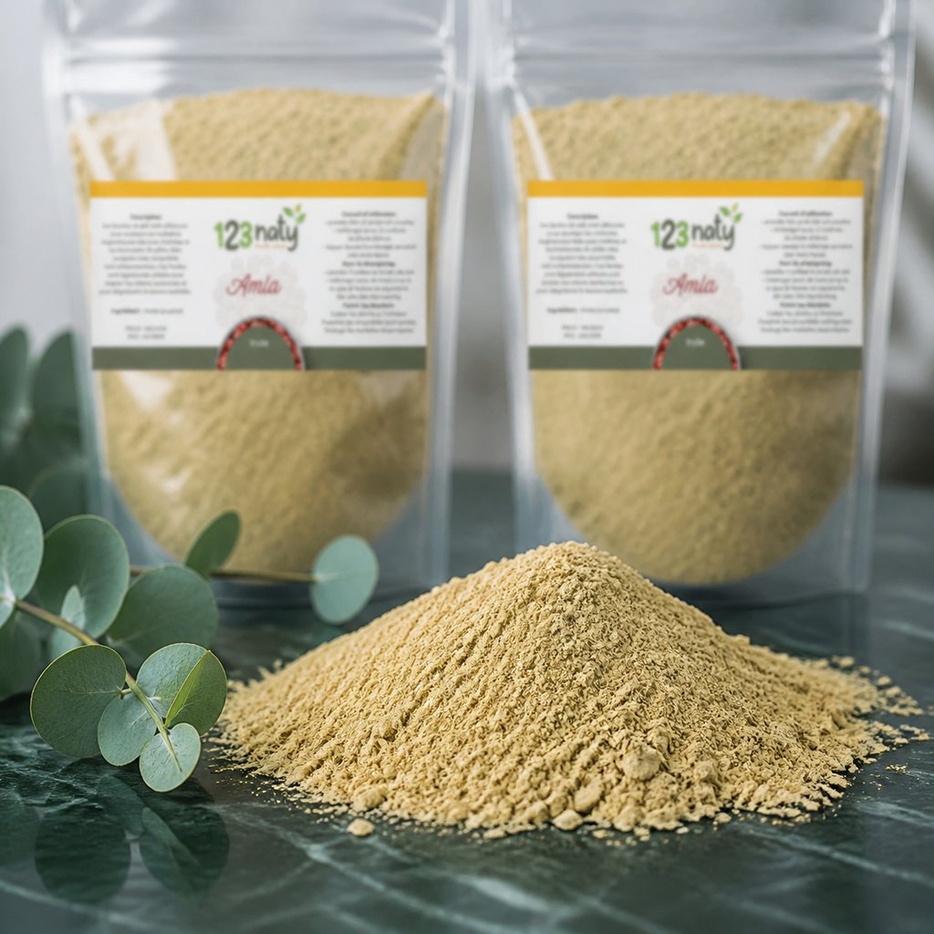 2X 100g Amla poudre | 123NATY — Texture en gros plan