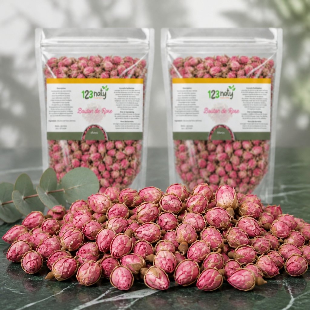 2X  100g Bouton de Rose Séchée | 123NATY — Texture en gros plan