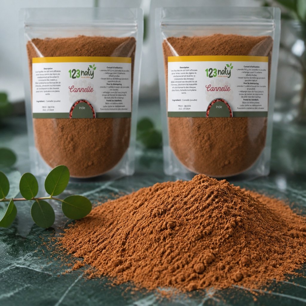 2X 100g Cannelle en Poudre | 123NATY — Texture en gros plan