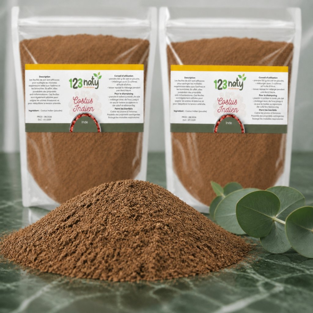 2X 100g Costus Indien en poudre | 123NATY — Texture en gros plan