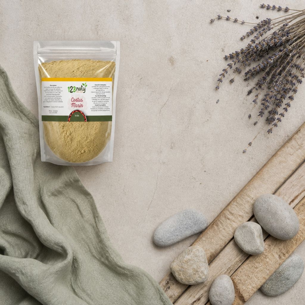 2X  100g Costus Marin en Poudre | 123NATY — Ambiance flat lay