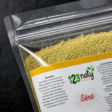 2X  100g Feuille de Séné en Poudre | 123NATY — Détail macro du flacon