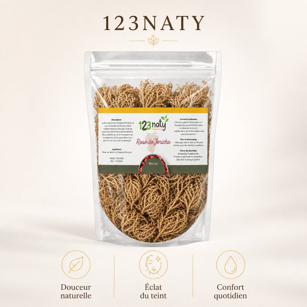 2X 100g Rose de Jericho - Chajarat Mariam | 123NATY — Infographie bénéfices clés