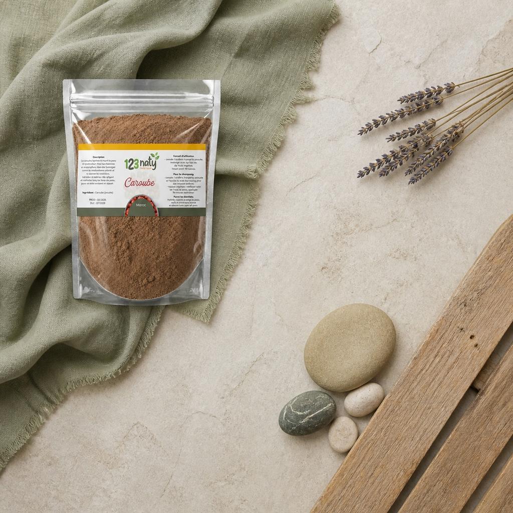 2X 1kg Caroube en Poudre | 123NATY — Ambiance flat lay