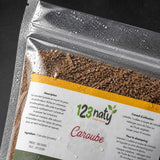 2X 1kg Caroube en Poudre | 123NATY — Détail macro du flacon