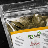 2X 1kg Feuille de Laurier | 123NATY — Détail macro du flacon