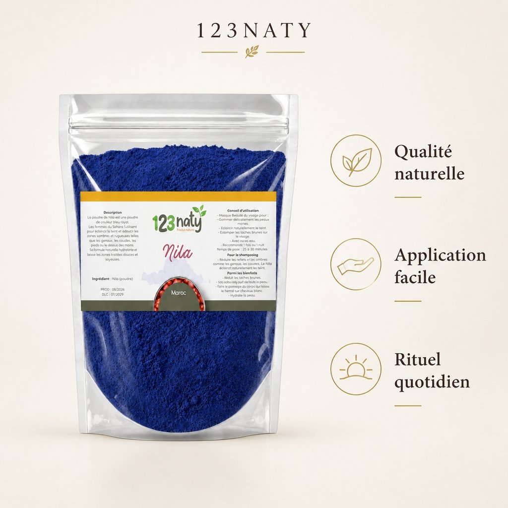 2X 1kg Nila en Poudre | 123NATY — Infographie bénéfices clés