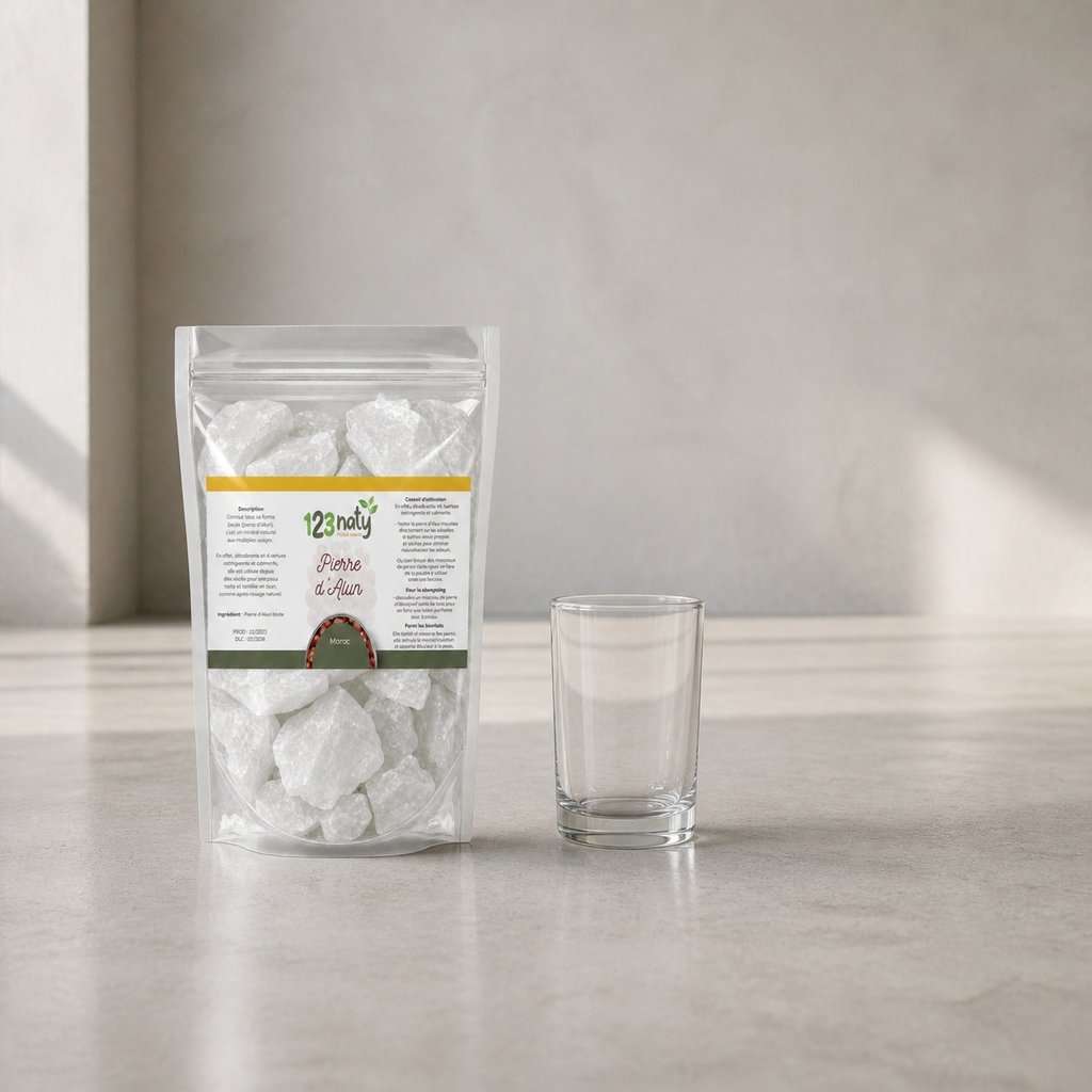 2X 1kg Pierre d'Alun brut | 123NATY — Taille réelle du produit