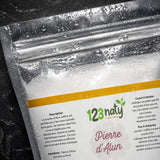 2X 1kg Pierre d'Alun Poudre Surfine | 123NATY — Détail macro du flacon
