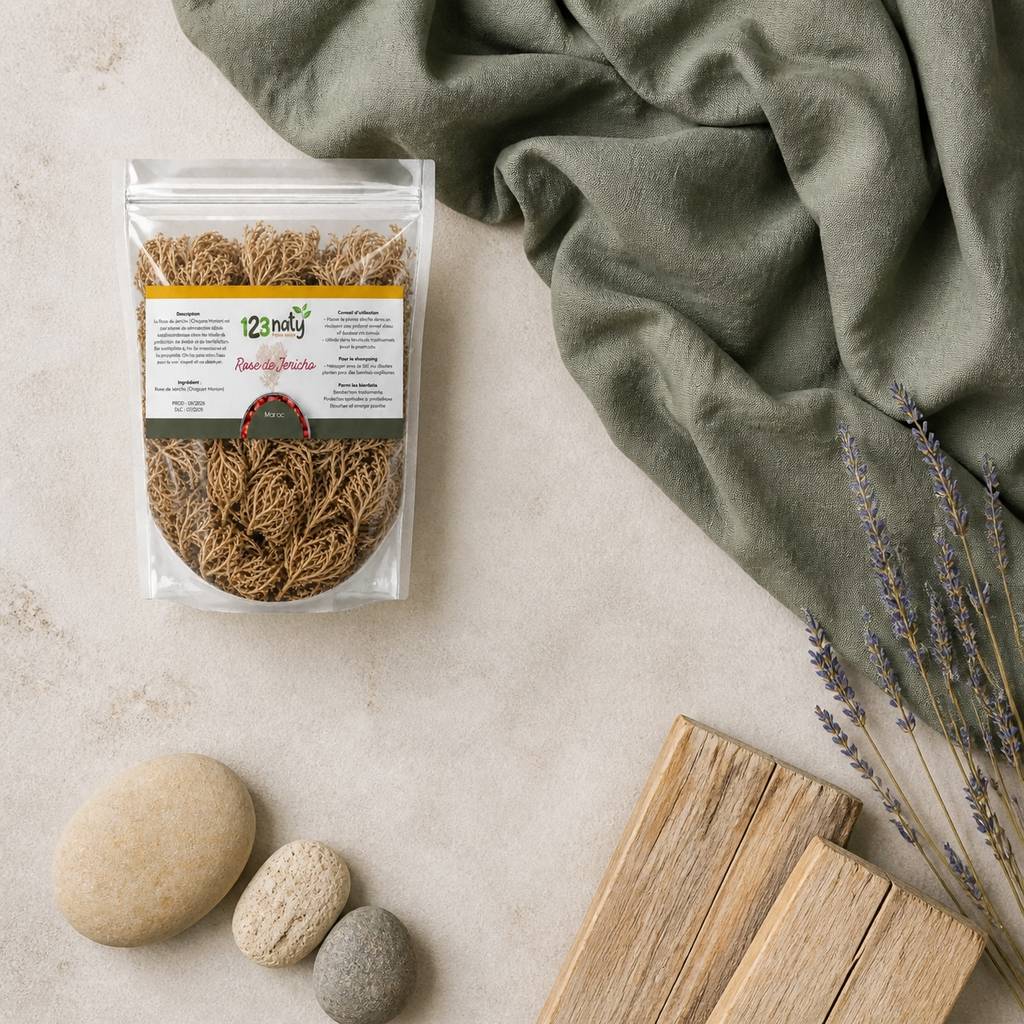 2X 1kg Rose de Jericho - Chajarat Mariam | 123NATY — Ambiance flat lay
