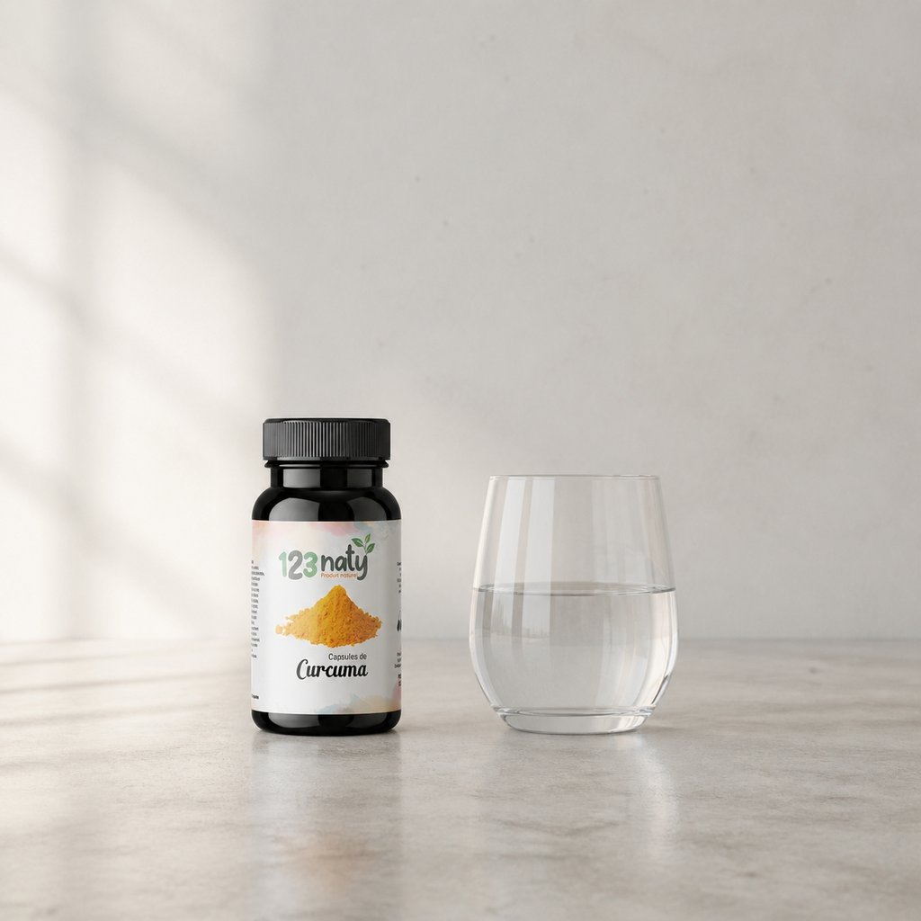 50 Capsules de Curcuma — Taille réelle