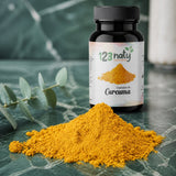 50 Capsules de Curcuma — Texture en gros plan
