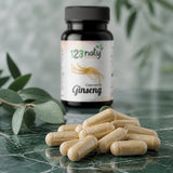 50 Capsules de Ginseng — Texture en gros plan
