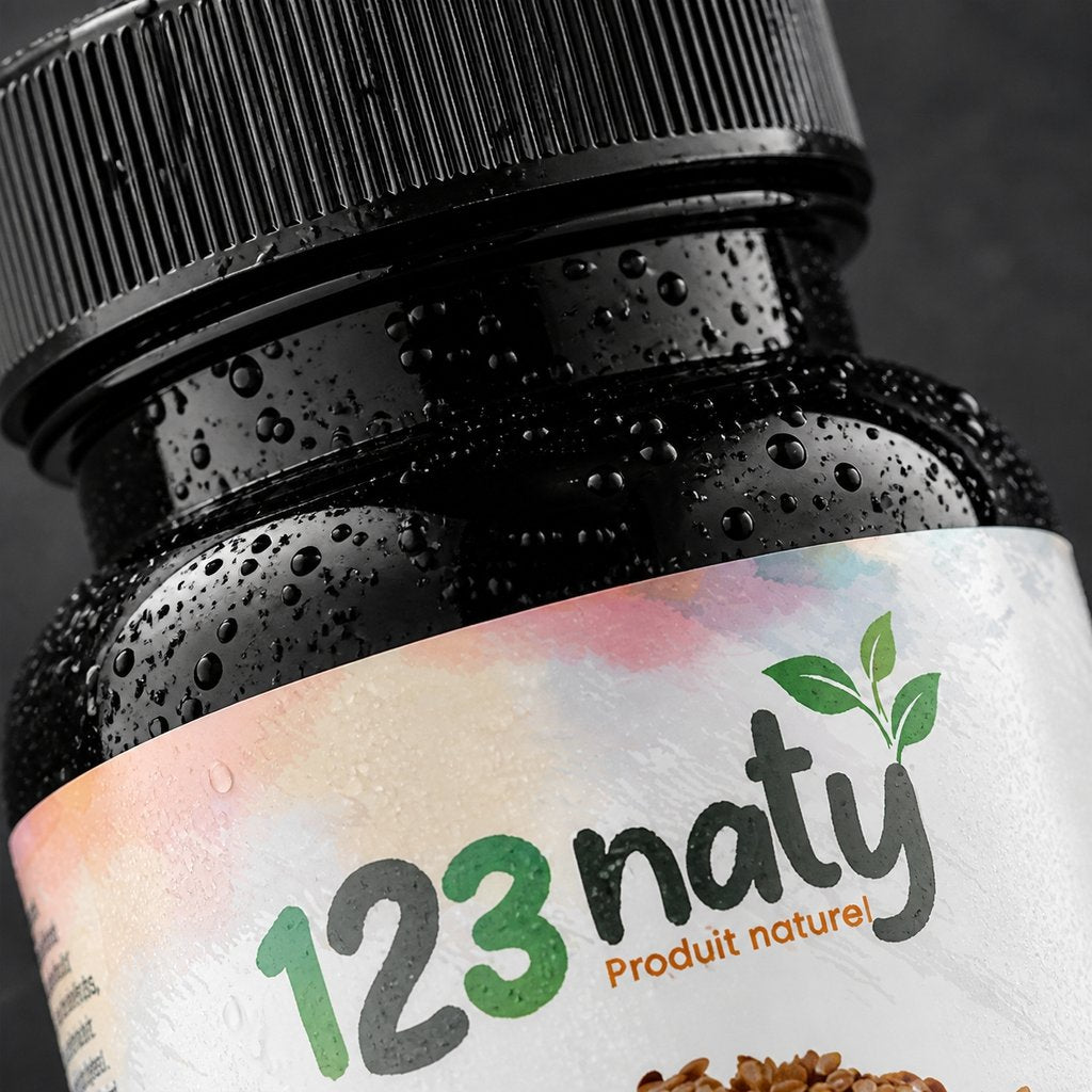 50 Capsules de Graine de Lin — Détail macro