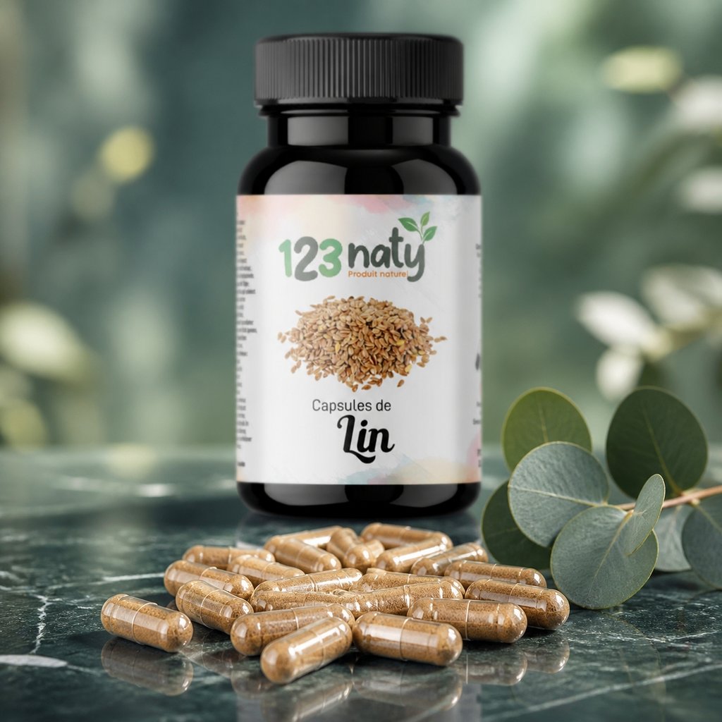 50 Capsules de Graine de Lin — Texture en gros plan