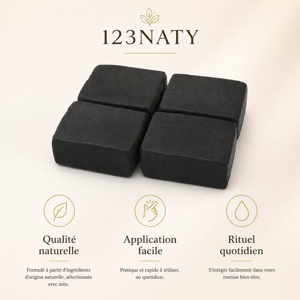 Carrés de Musc Noir – Encens Parfumé – Ambiance Intérieure & Bien-être | 123NATY — Infographie bénéfices clés