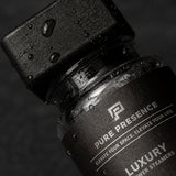 Carrés de Musc Noir – Encens Parfumé – Ambiance Intérieure & Bien-être | 123NATY — Détail macro du flacon
