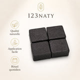 Musc Noir Opium en Carrés – Parfum Solide – Senteur Intense & Longue Tenue | 123NATY — Infographie bénéfices clés