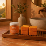 Carrés de Musc Orange – Parfum Solide Naturel – Fraîcheur Durable & Bien-être | 123NATY — Mise en scène d'usage