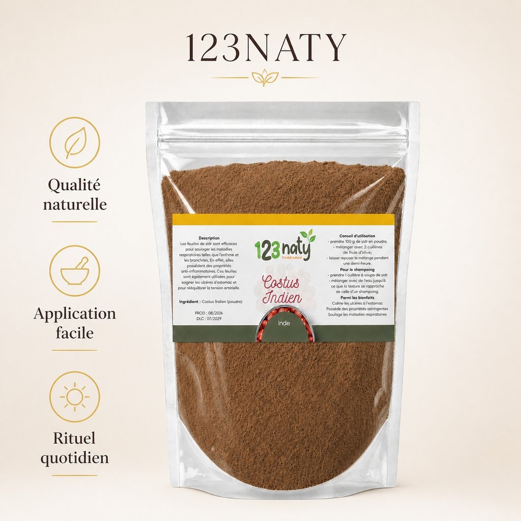 Costus indien en poudre 100 g | Origine Inde — Bénéfices clés