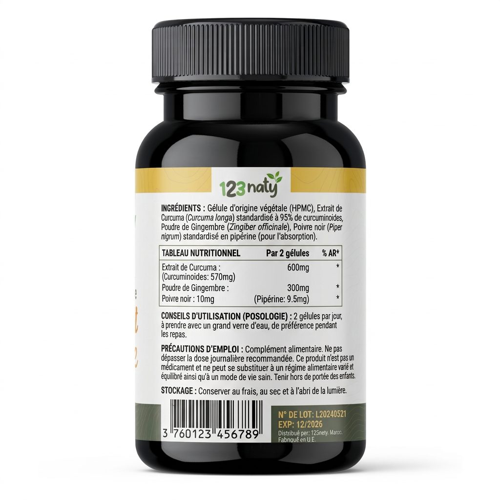 Curcuma & gingembre | 120 gélules | 123NATY — photo 6