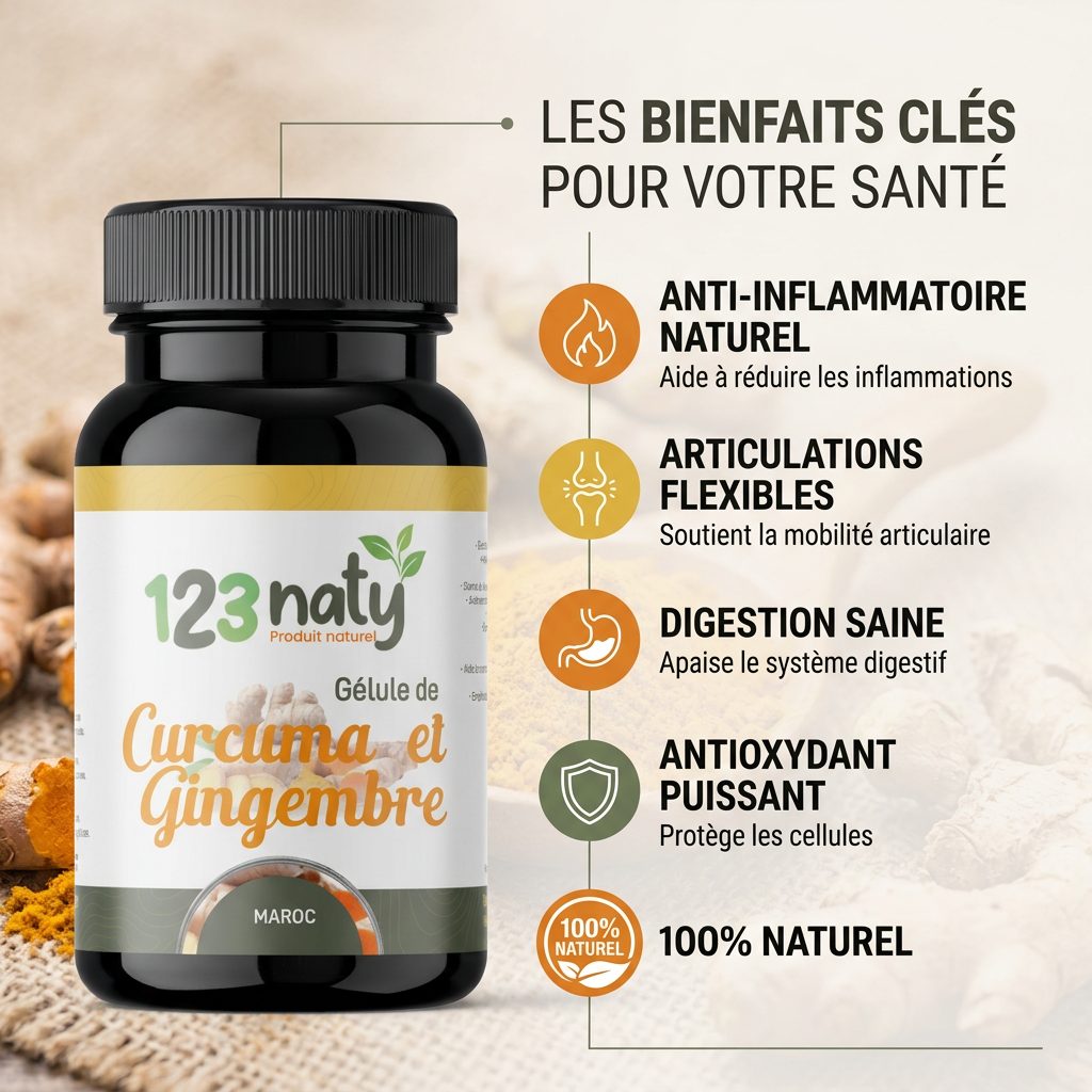 Curcuma & gingembre | 120 gélules | 123NATY — photo 3