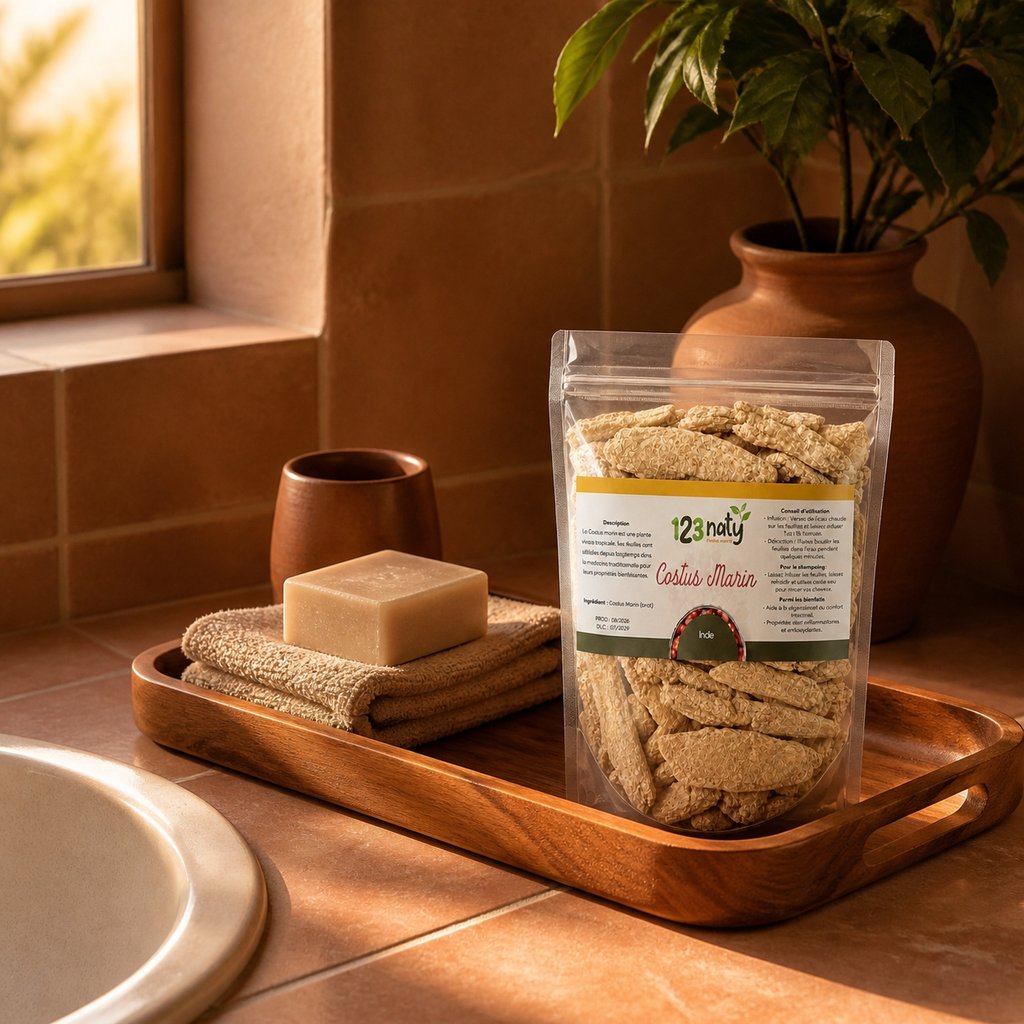Pack 100g Costus Marin Brut & 100g Costus Marin en Poudre | 123NATY — Mise en scène d'usage