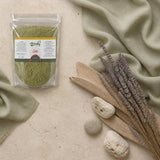 Pack 100g Feuille de Jujubier (Sidr) en Poudre & 100g Feuille de Jujubier (Sidr) — Ambiance flat lay