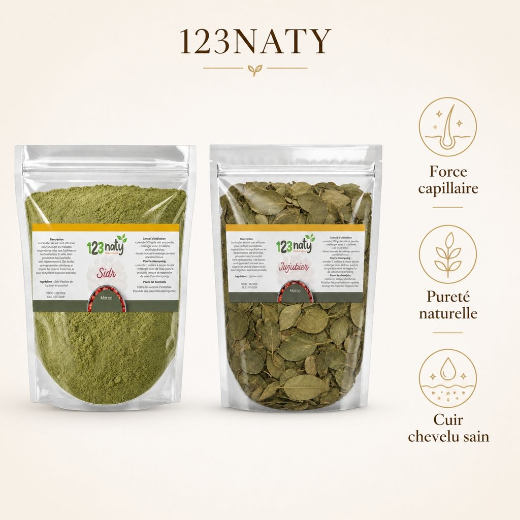 Pack 100g Feuille de Jujubier (Sidr) en Poudre & 100g Feuille de Jujubier (Sidr) — Bénéfices clés