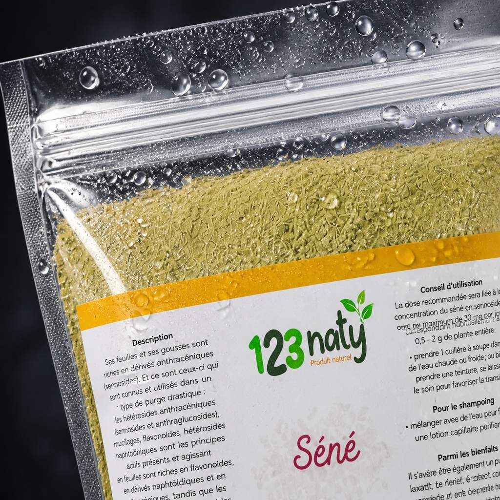 Pack 100g Feuille de Séné & 100g Feuille de Jujubier (Sidr) — Détail macro