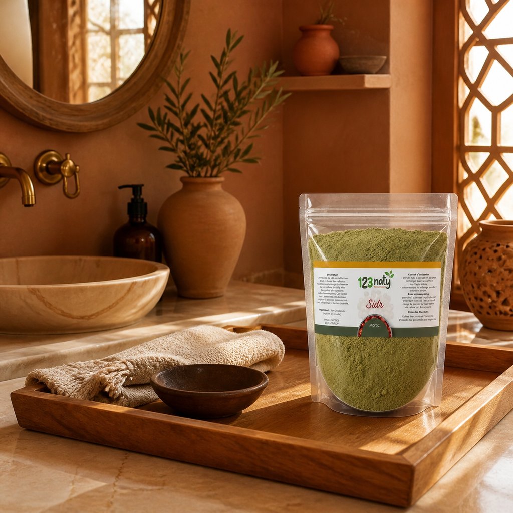 Pack 100g Feuille de Séné en Poudre & 100g Feuille de Jujubier (Sidr) en Poudre — Mise en scène d'usage